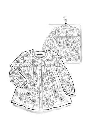 Blouse "Marianne" en coton biologique - absinthe