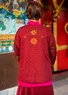“Feru” organic cotton/linen sweater (agate red M)