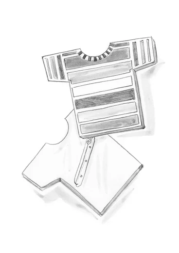 Broche "T-shirt" en argent - argent