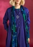“Hedda” organic cotton shawl  (indigo blue One Size)
