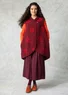 Gilet sans manches croisé "Marabel" en mélange de laine recyclée (aubergine S)