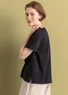 Jerseybluse "Juliet" i økologisk bomuld/modal (sort XXL)
