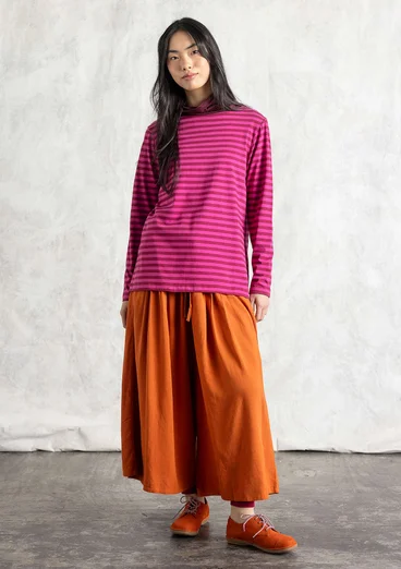 “Rut” woven viscose/linen trousers - henna