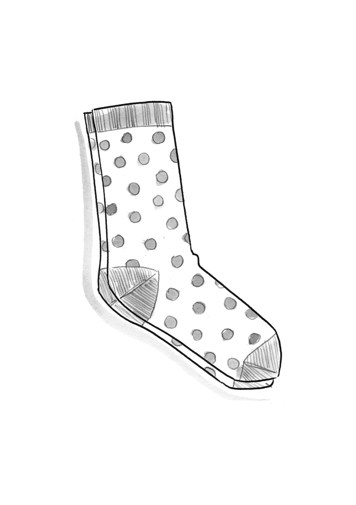 Dotted socks in organic cotton bottle green