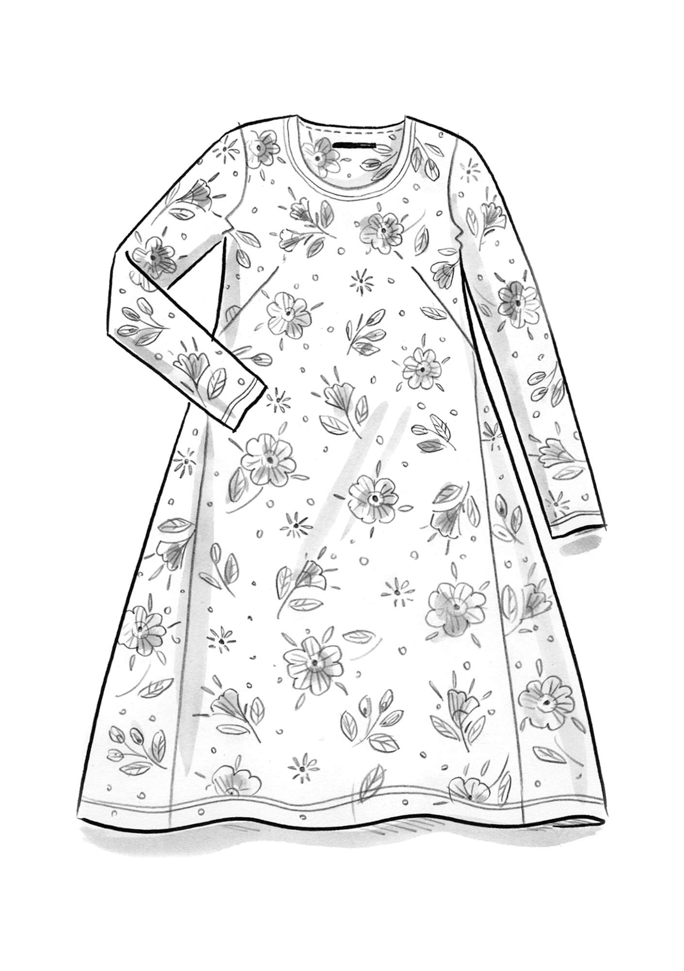 Tricot jurk  Ingrid  van lyocell/elastaan zwart