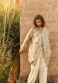 Parka "Nice" en écocoton - naturel foncé