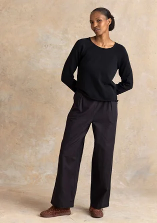 Webhose „Esme“ aus Baumwolle/Leinen - schwarz