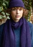 Strickschal aus Alpakagemisch (brombeere Einheitsgröße)