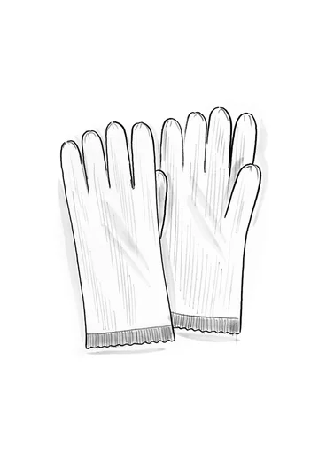 Fingerhandschuhe aus Wolle - grau