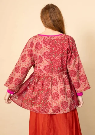 Wickelbluse „Roza“ aus Bio-Baumwollgewebe - aschrosa