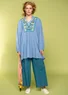“Hilda” woven organic cotton tunic (mild blue S)