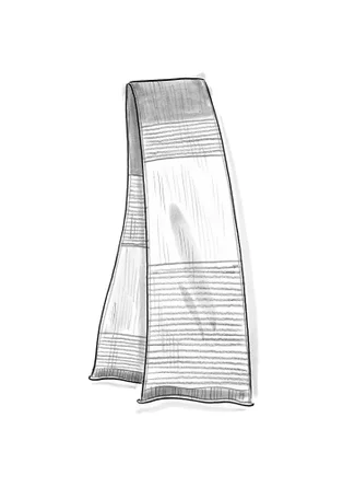 “Stripe” alpaca blend scarf - mayflower