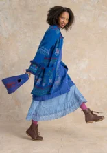 Strickjacke „Fåle“ aus Lammwollmischung/Bio-Baumwolle - tiefblau