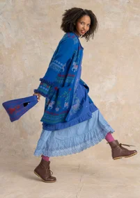 Strickjacke „Fåle“ aus Lammwollmischung/Bio-Baumwolle - tiefblau
