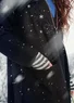 Gilet long "Rimfrost" en laine feutrée (noir S)