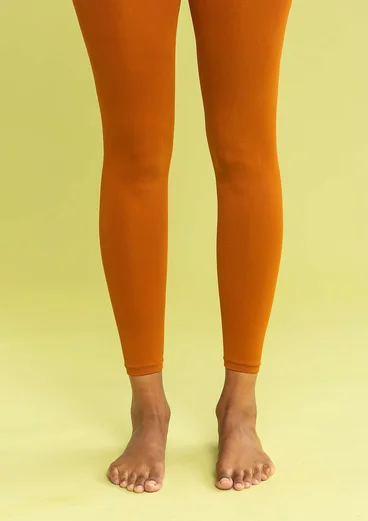 Legging uni en polyamide recyclé - noix de pécan