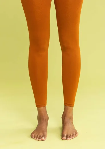 Legging uni en polyamide recyclé - noix de pécan