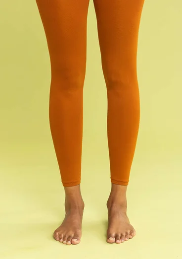 Legging uni en polyamide recyclé - noix de pécan