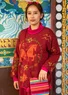 “Feru” organic cotton/linen sweater (agate red M)