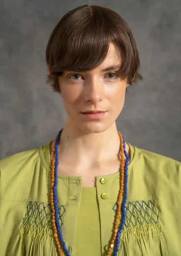 Blouse d’artiste en coton biologique/modal - kiwi