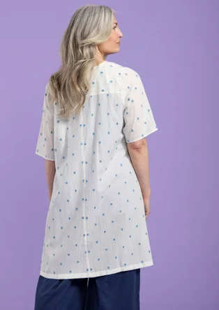 Woven dress in organic cotton - light ecru