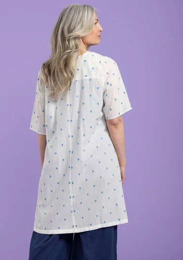 Woven dress in organic cotton - light ecru