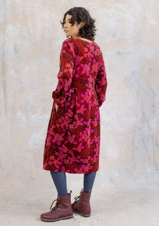 Velourskleid „Cornus“ aus Bio-Baumwolle/Recycling-Polyester - rote bete