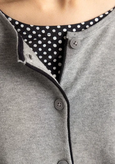 Strickjacke aus Bio-/Recycling-Baumwolle - graumelange