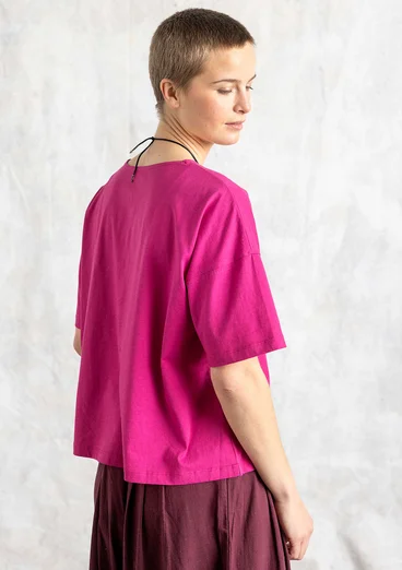 T-shirt i ekologisk bomull - cerise