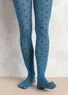 Dotted tights in recycled polyamide (indigofera S/M)