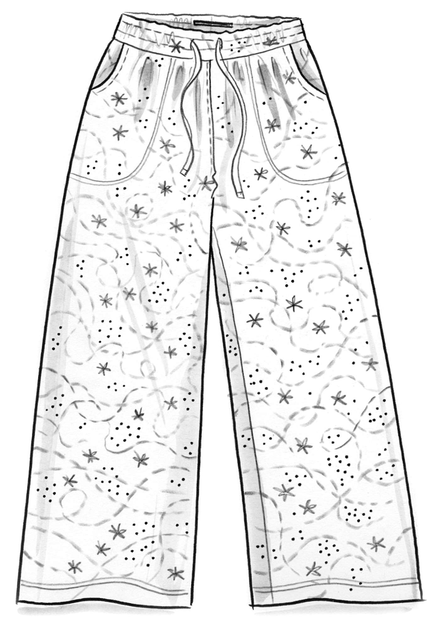 Pyjamasbukser  Aurora  i mikromodal/elastan