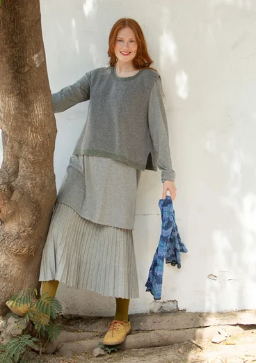 “Helena” knitted slipover in a lambswool blend - graphite/melange