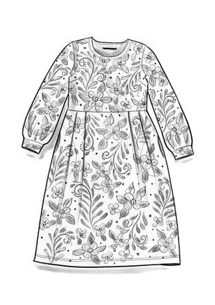 Velourskleid „Cornus“ aus Bio-Baumwolle/Recycling-Polyester - dunkelschokolade