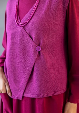 Gilet sans manches en maille de coton biologique/laine - épilobe en épi