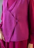 Knitted organic cotton/wool waistcoat (rosebay willowherb M)