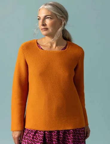 Sweater in recycled cotton - masala