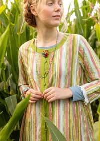 Kleid „Furilden“ aus Bio-Baumwollgewebe - hellkräutergrün