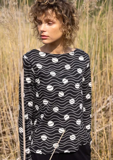 Shirt „Dina“ aus Bio-Baumwolle/Modal - schwarz