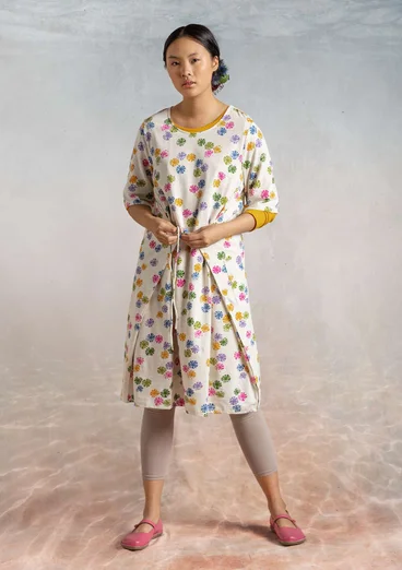Robe "Corallo" en jersey de coton biologique - écru