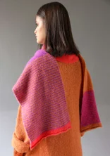 “Stripe” alpaca blend scarf - mayflower