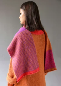 “Stripe” scarf in an alpaca blend - mayflower