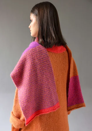“Stripe” alpaca blend scarf - mayflower