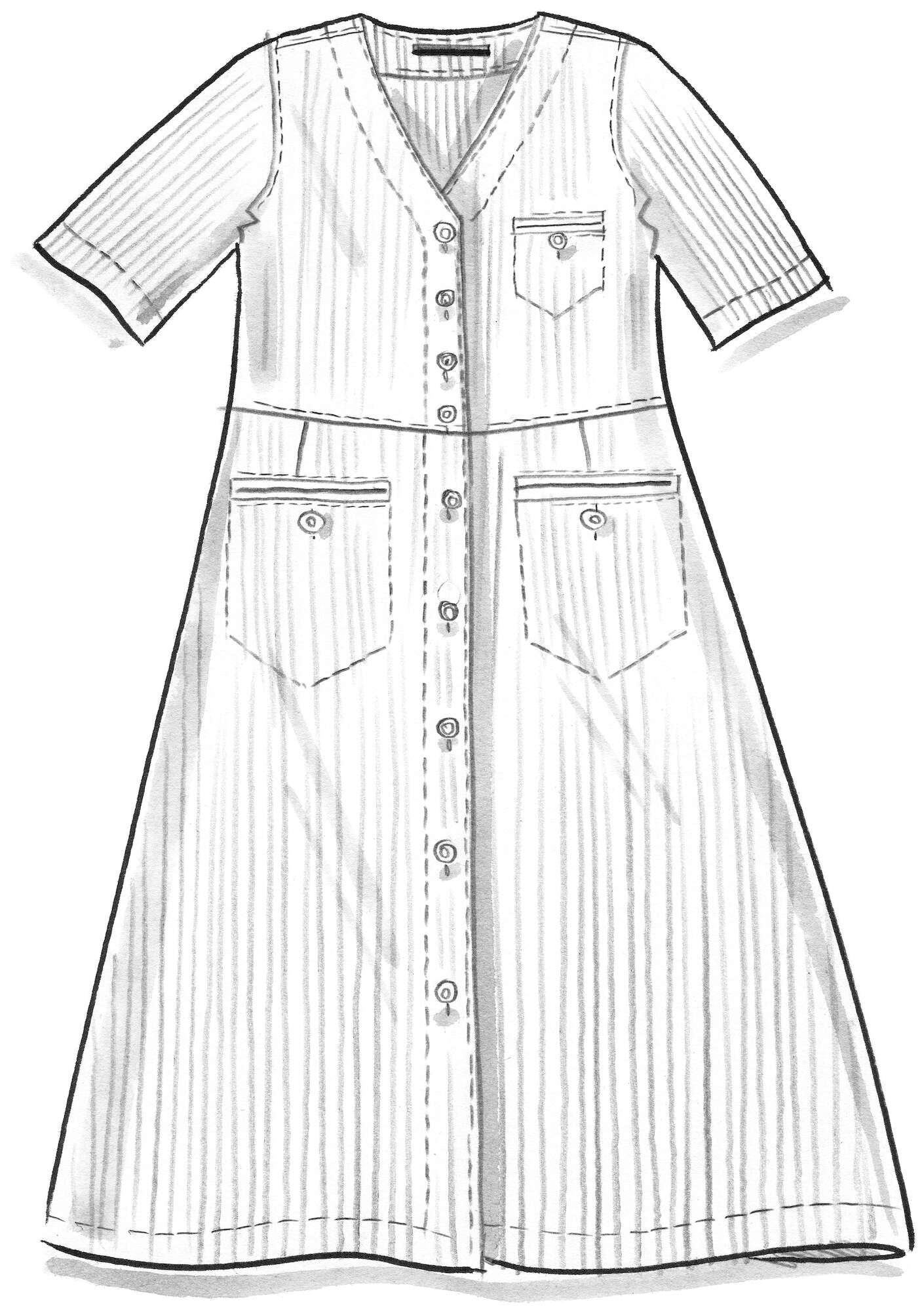 Woven “Karen” linen dress