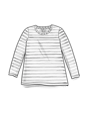 Organic cotton striped essential sweater - svart0SL0ljusgr