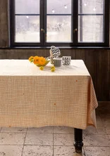 “Joy” organic cotton tablecloth - clementine
