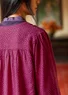 Gepunktete oder einfarbige Bluse „Elin“ aus Viskose/Leinen (traube-gemustert L)