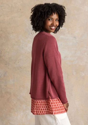 Gilet en coton recyclé - rouge sourd