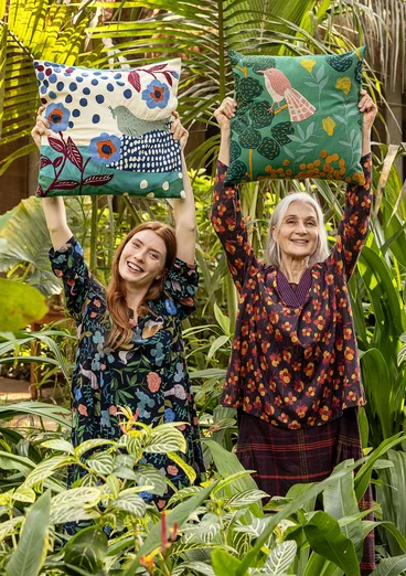 Kissenhülle „Galapagos“ aus Bio-Baumwolle - meerglasgrün