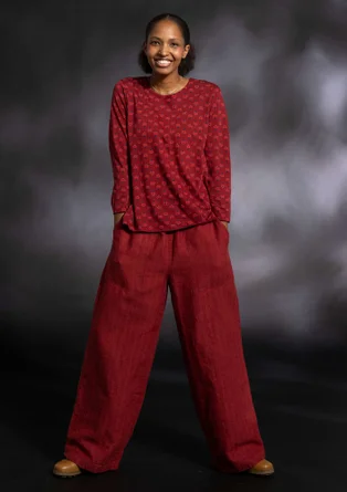 “Sigrid” organic cotton/lyocell top - agate red