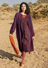Robe "Sand" en tissu de coton biologique/lin - allium